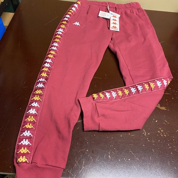 Kappa Mens Red 222 Banda Alanzin Logo Tapered Leg Regular Fit Sweatpants Sz XXL - Picture 3 of 5